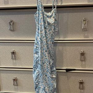 Amazon Blue Floral Midi string Dress